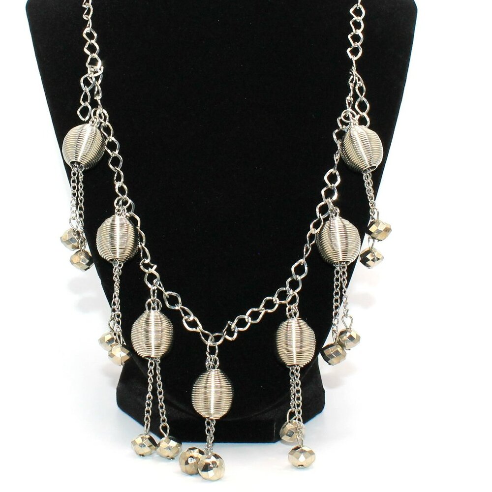 Silver Tone Metal Necklace